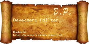 Devecseri Péter névjegykártya